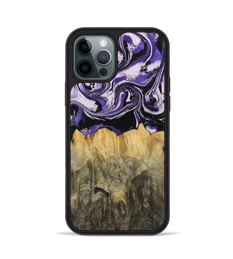 iPhone 12 Pro Wood Phone Case - Renard (Purple, 745353)