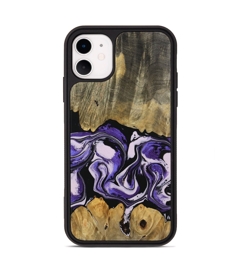 iPhone 11 Wood Phone Case - Rillie (Purple, 745364)