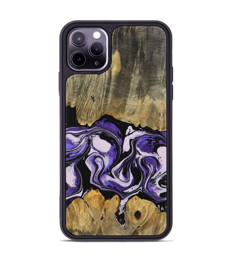 iPhone 11 Pro Max Wood Phone Case - Rillie (Purple, 745364)