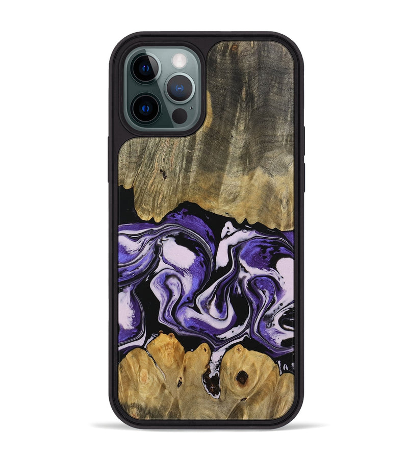 iPhone 12 Pro Max Wood Phone Case - Rillie (Purple, 745364)