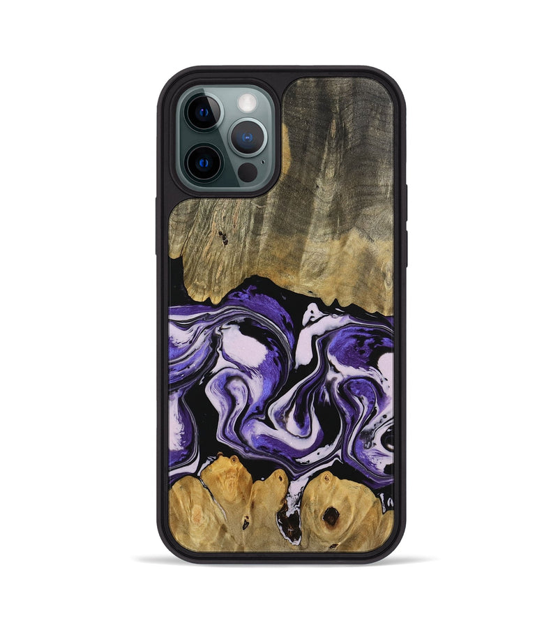 iPhone 12 Pro Wood Phone Case - Rillie (Purple, 745364)