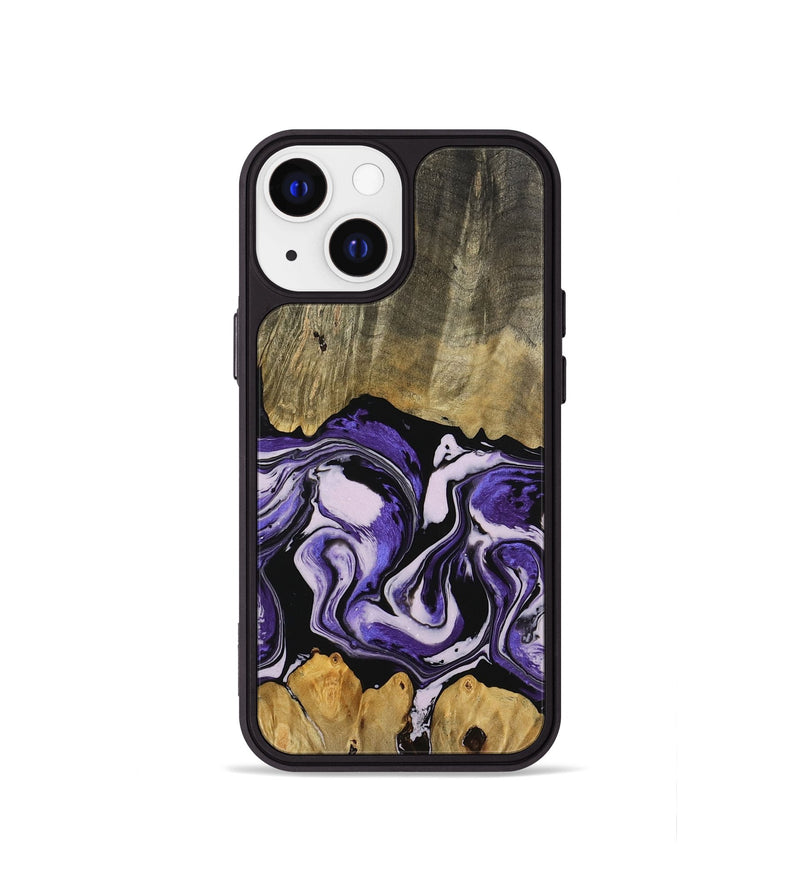 iPhone 13 mini Wood Phone Case - Rillie (Purple, 745364)