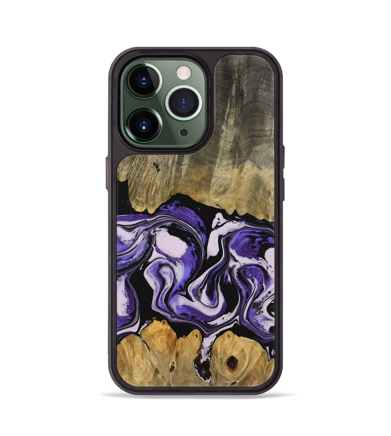 iPhone 13 Pro Wood Phone Case - Rillie (Purple, 745364)