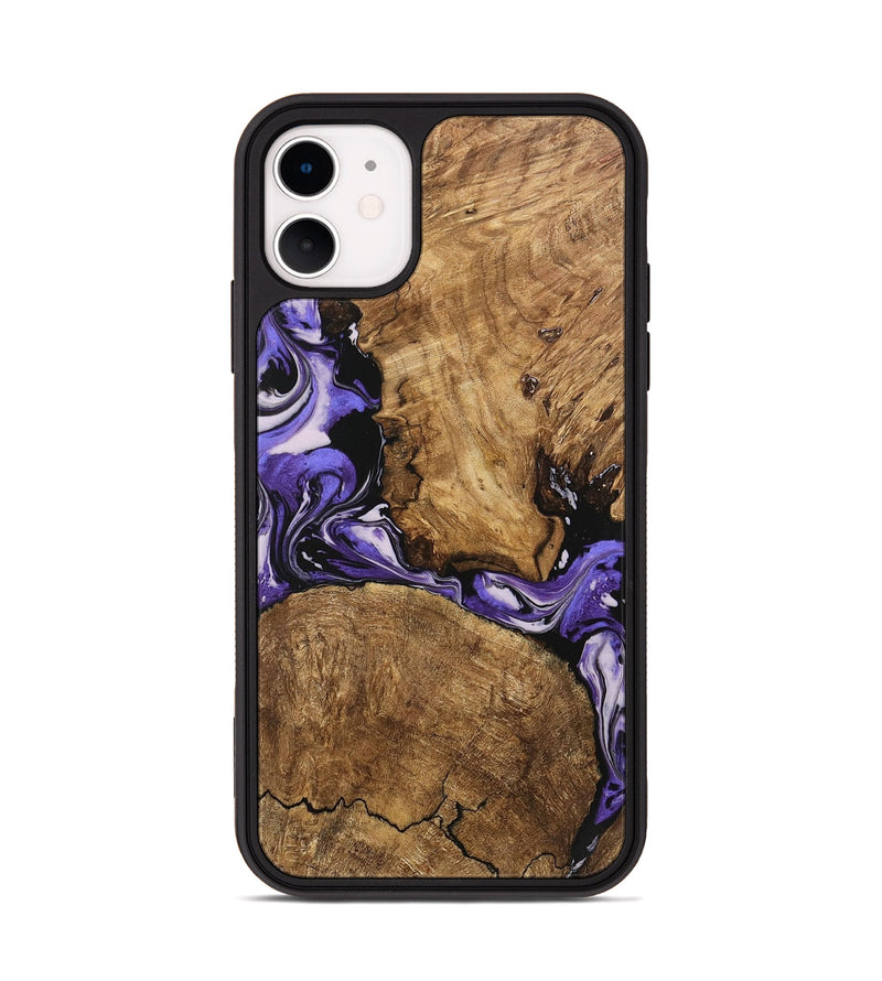 iPhone 11 Wood Phone Case - Deniece (Purple, 745365)