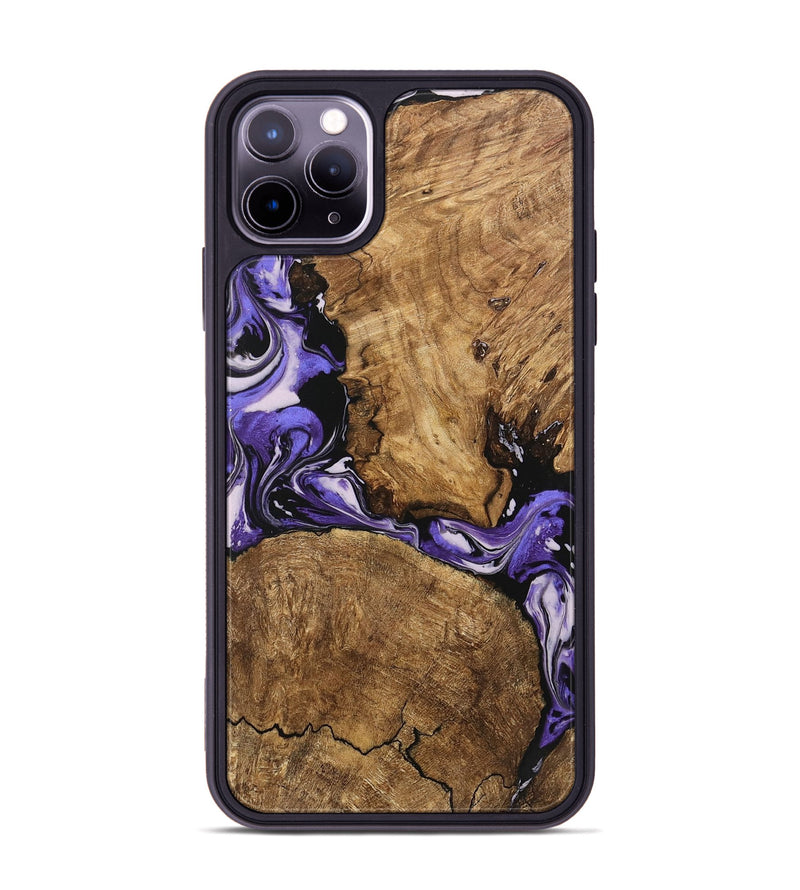 iPhone 11 Pro Max Wood Phone Case - Deniece (Purple, 745365)