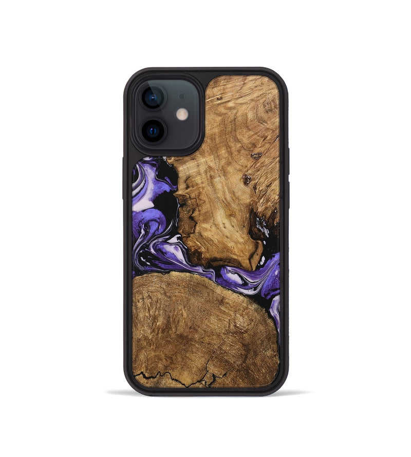 iPhone 12 mini Wood Phone Case - Deniece (Purple, 745365)