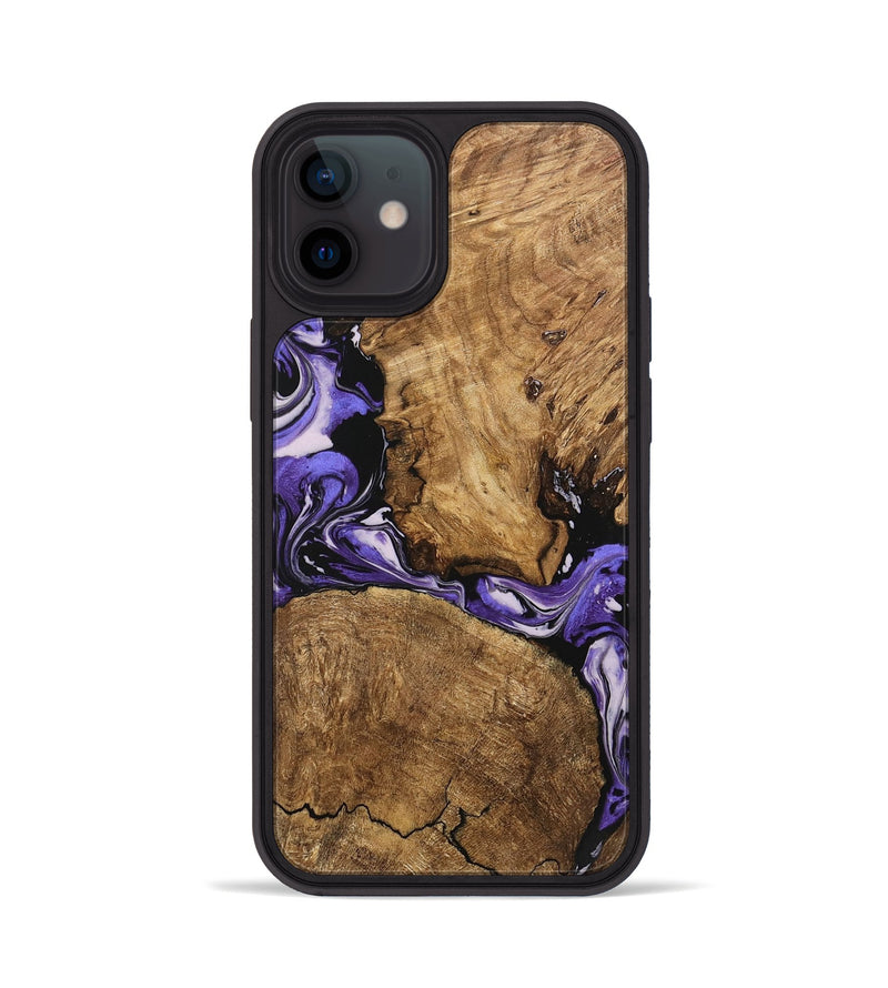 iPhone 12 Wood Phone Case - Deniece (Purple, 745365)