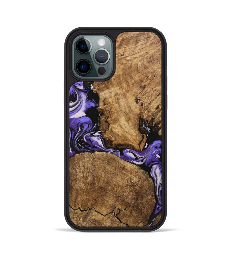 iPhone 12 Pro Wood Phone Case - Deniece (Purple, 745365)