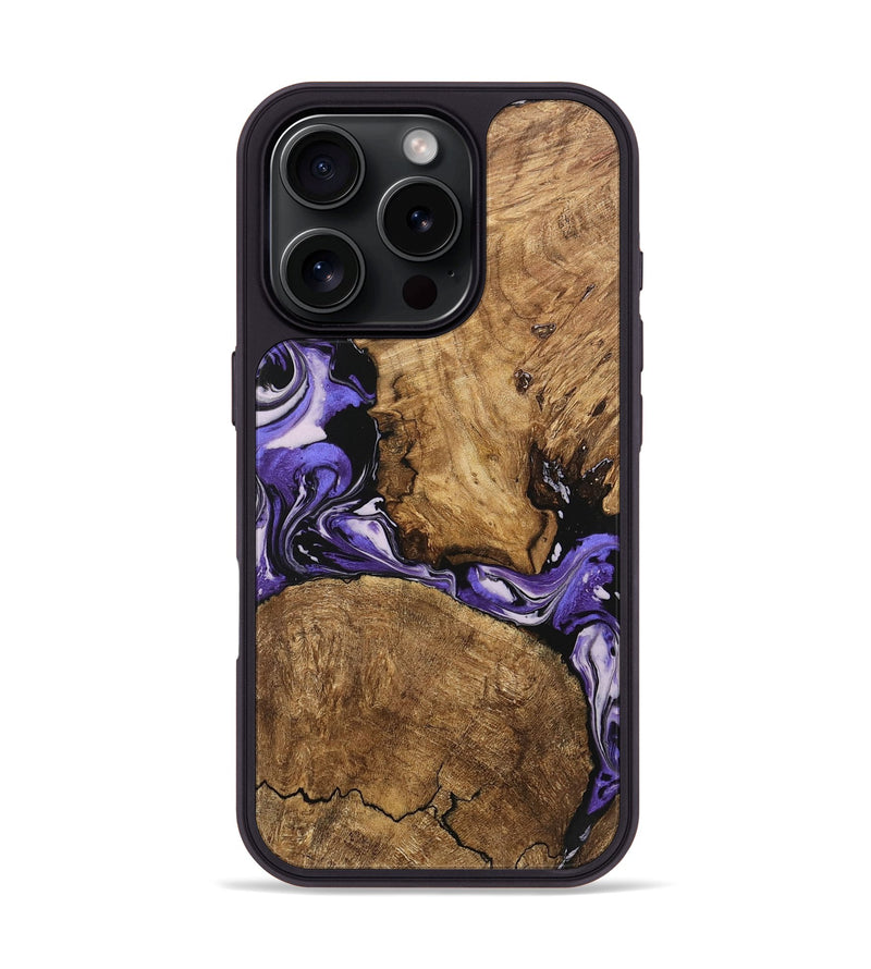 iPhone 16 Pro Wood Phone Case - Deniece (Purple, 745365)