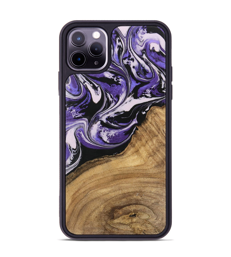 iPhone 11 Pro Max Wood Phone Case - Thomas (Purple, 745368)