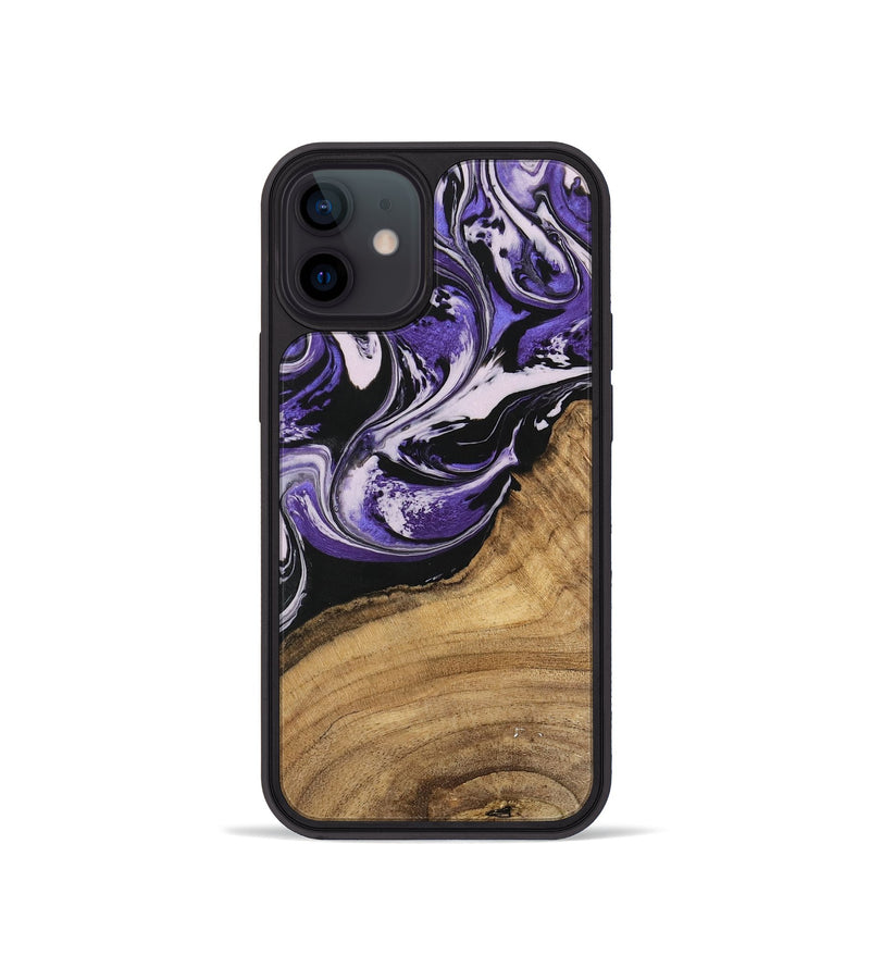 iPhone 12 mini Wood Phone Case - Thomas (Purple, 745368)