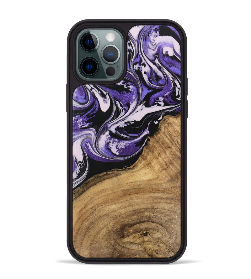 iPhone 12 Pro Max Wood Phone Case - Thomas (Purple, 745368)