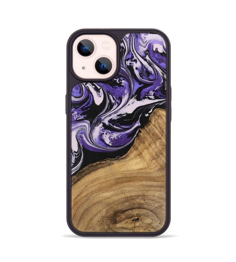 iPhone 14 Wood Phone Case - Thomas (Purple, 745368)