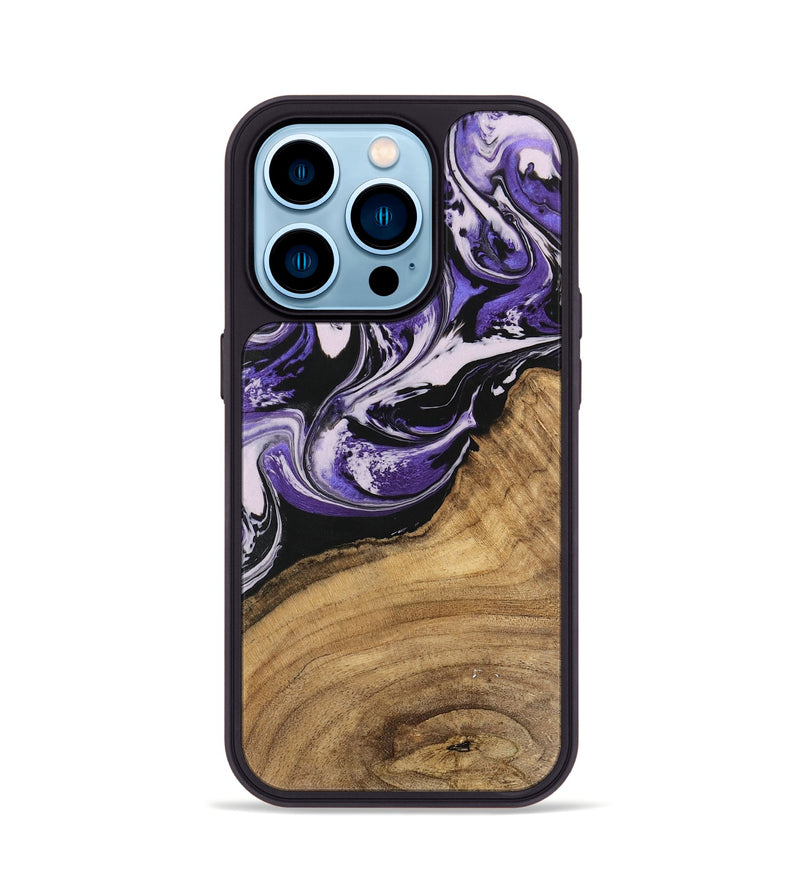 iPhone 14 Pro Wood Phone Case - Thomas (Purple, 745368)