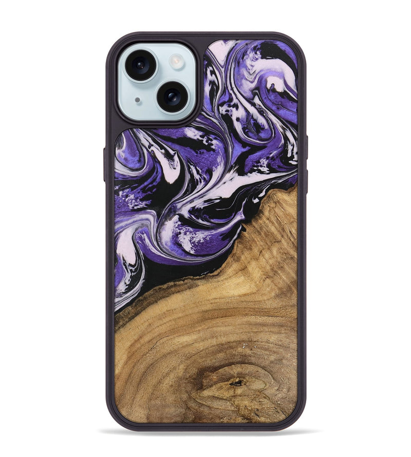 iPhone 15 Plus Wood Phone Case - Thomas (Purple, 745368)