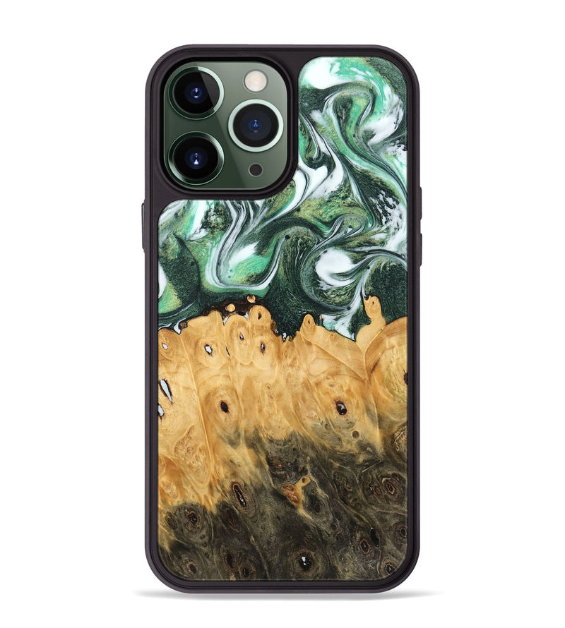 iPhone 13 Pro Max Wood Phone Case - Blas (Green, 745374)