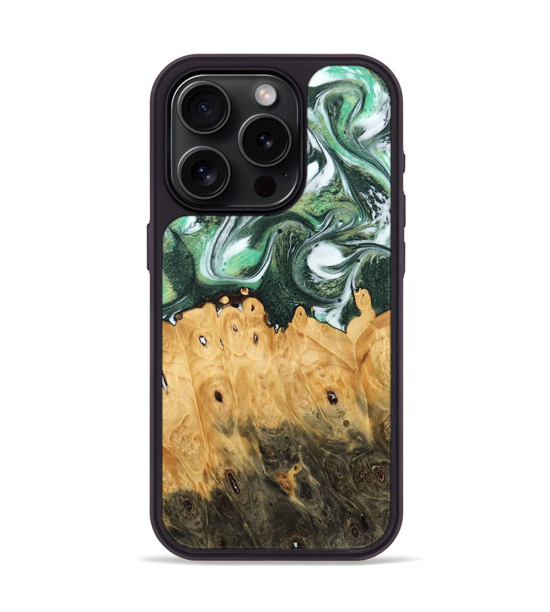 iPhone 15 Pro Wood Phone Case - Blas (Green, 745374)