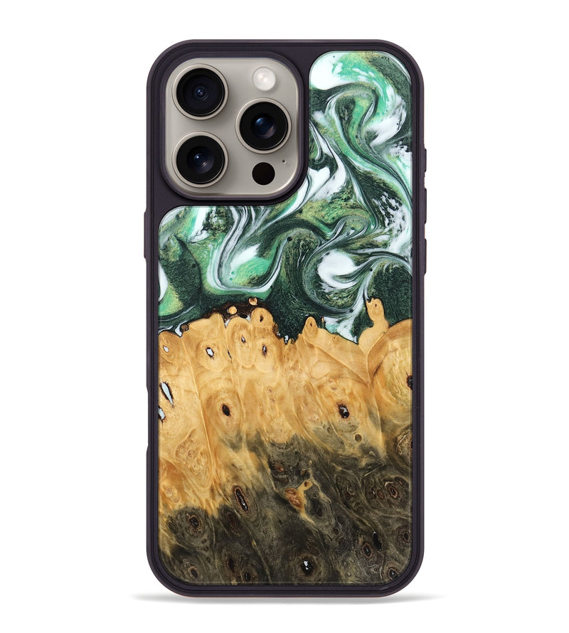 iPhone 16 Pro Max Wood Phone Case - Blas (Green, 745374)