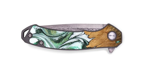 EDC Wood Pocket Knife - Bobby (Green, 745376)