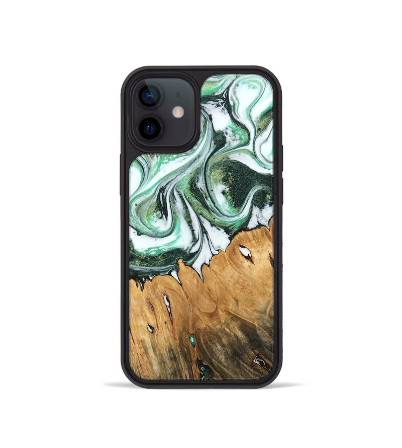 iPhone 12 mini Wood Phone Case - Bobby (Green, 745376)