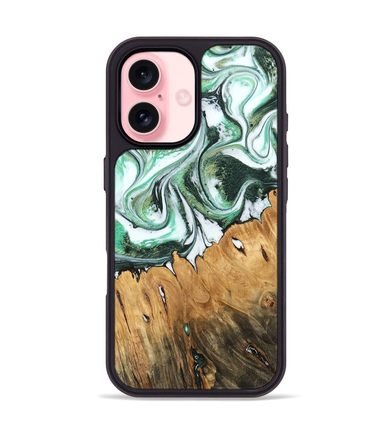 iPhone 16 Wood Phone Case - Bobby (Green, 745376)