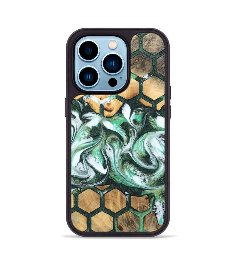 iPhone 14 Pro Wood Phone Case - Tevin (Pattern, 745377)