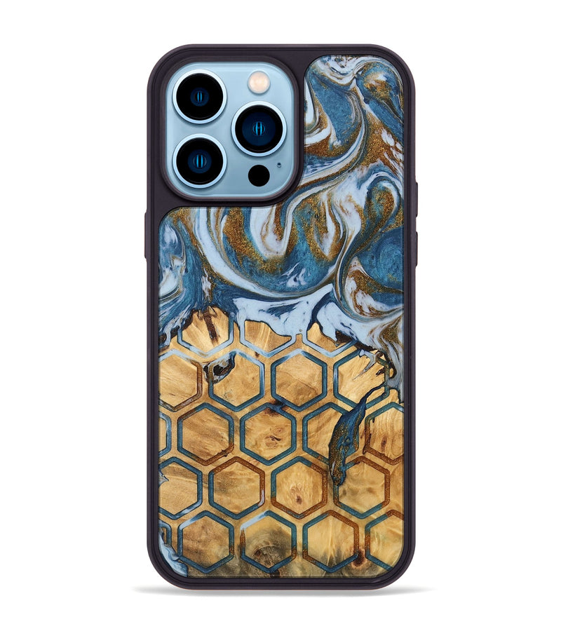 iPhone 14 Pro Max Wood Phone Case - Myrtie (Pattern, 745386)