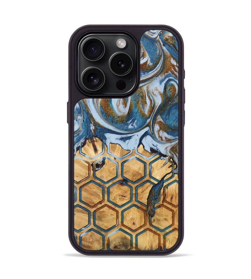 iPhone 15 Pro Wood Phone Case - Myrtie (Pattern, 745386)