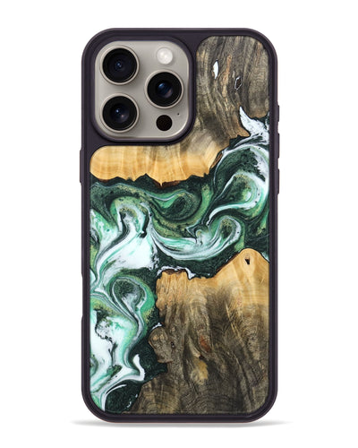 iPhone 16 Pro Max Wood Phone Case - Gilmer (Green, 745389)