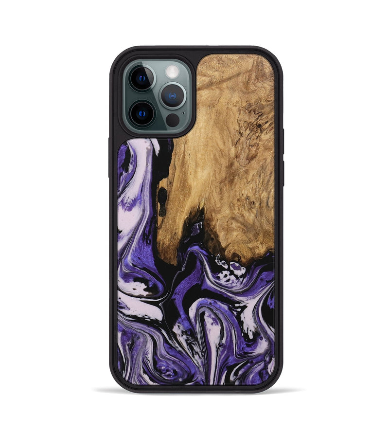 iPhone 12 Pro Wood Phone Case - Ransom (Purple, 745393)