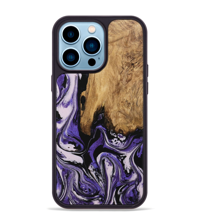 iPhone 14 Pro Max Wood Phone Case - Ransom (Purple, 745393)