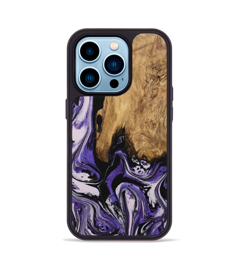 iPhone 14 Pro Wood Phone Case - Ransom (Purple, 745393)