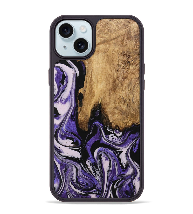 iPhone 15 Plus Wood Phone Case - Ransom (Purple, 745393)