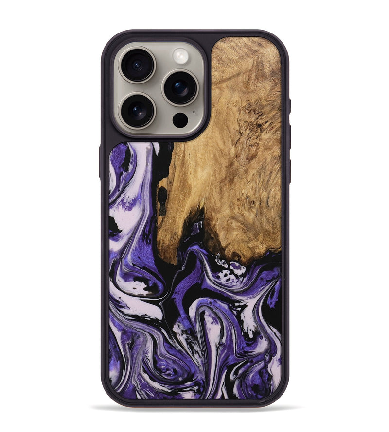 iPhone 15 Pro Max Wood Phone Case - Ransom (Purple, 745393)