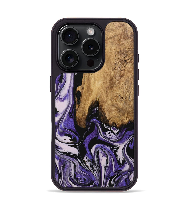 iPhone 16 Pro Wood Phone Case - Ransom (Purple, 745393)