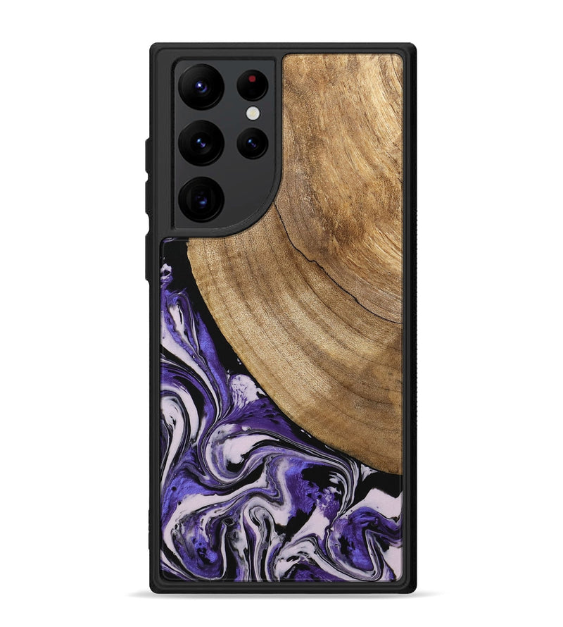 Galaxy S22 Ultra Wood Phone Case - Daren (Purple, 745440)