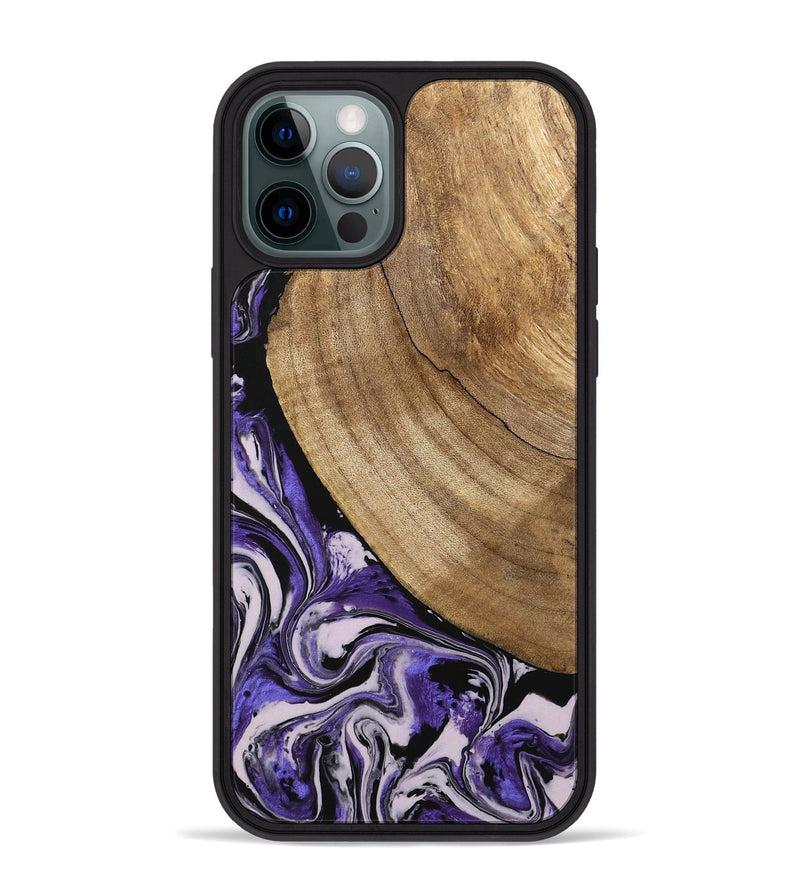 iPhone 12 Pro Max Wood Phone Case - Daren (Purple, 745440)