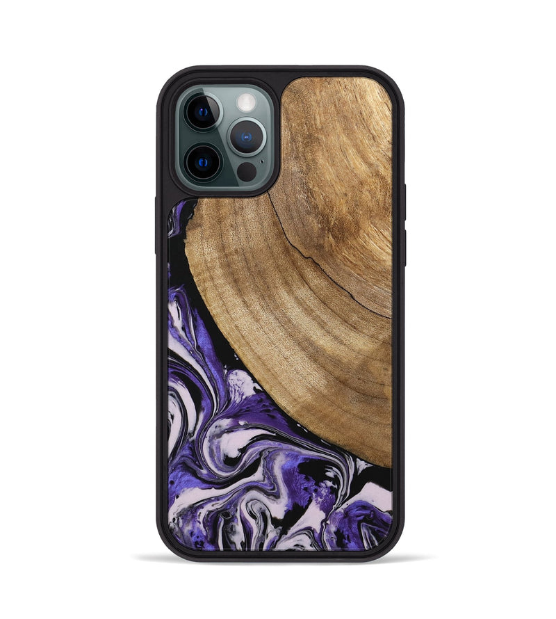 iPhone 12 Pro Wood Phone Case - Daren (Purple, 745440)