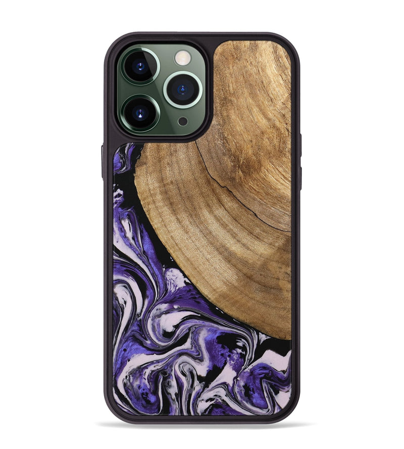 iPhone 13 Pro Max Wood Phone Case - Daren (Purple, 745440)