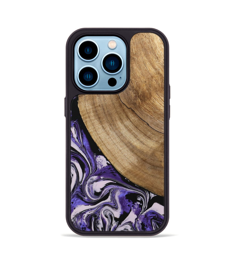 iPhone 14 Pro Wood Phone Case - Daren (Purple, 745440)