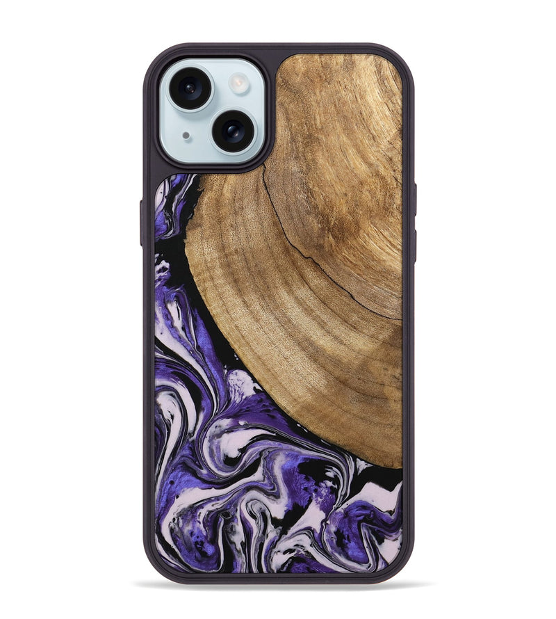 iPhone 15 Plus Wood Phone Case - Daren (Purple, 745440)