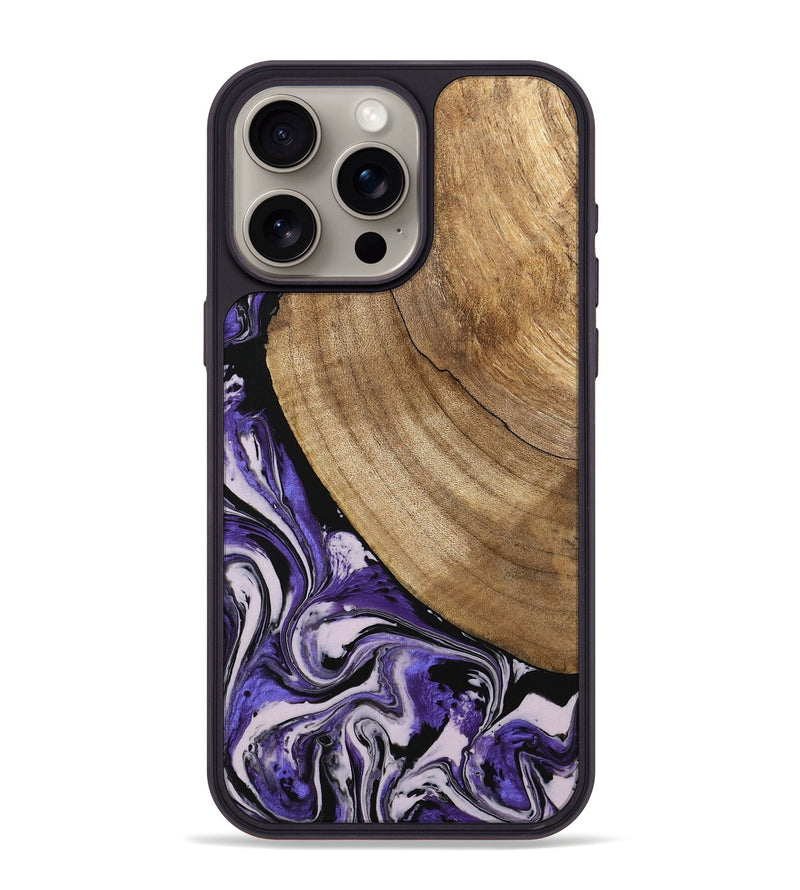 iPhone 15 Pro Max Wood Phone Case - Daren (Purple, 745440)