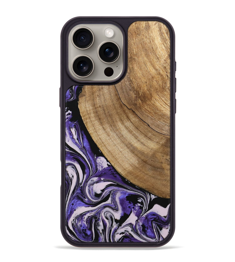 iPhone 16 Pro Max Wood Phone Case - Daren (Purple, 745440)