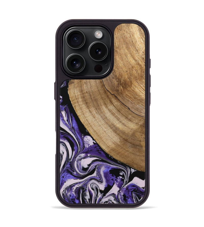 iPhone 16 Pro Wood Phone Case - Daren (Purple, 745440)