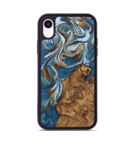 iPhone Xr Wood Phone Case - Refugio (Teal & Gold, 745445)