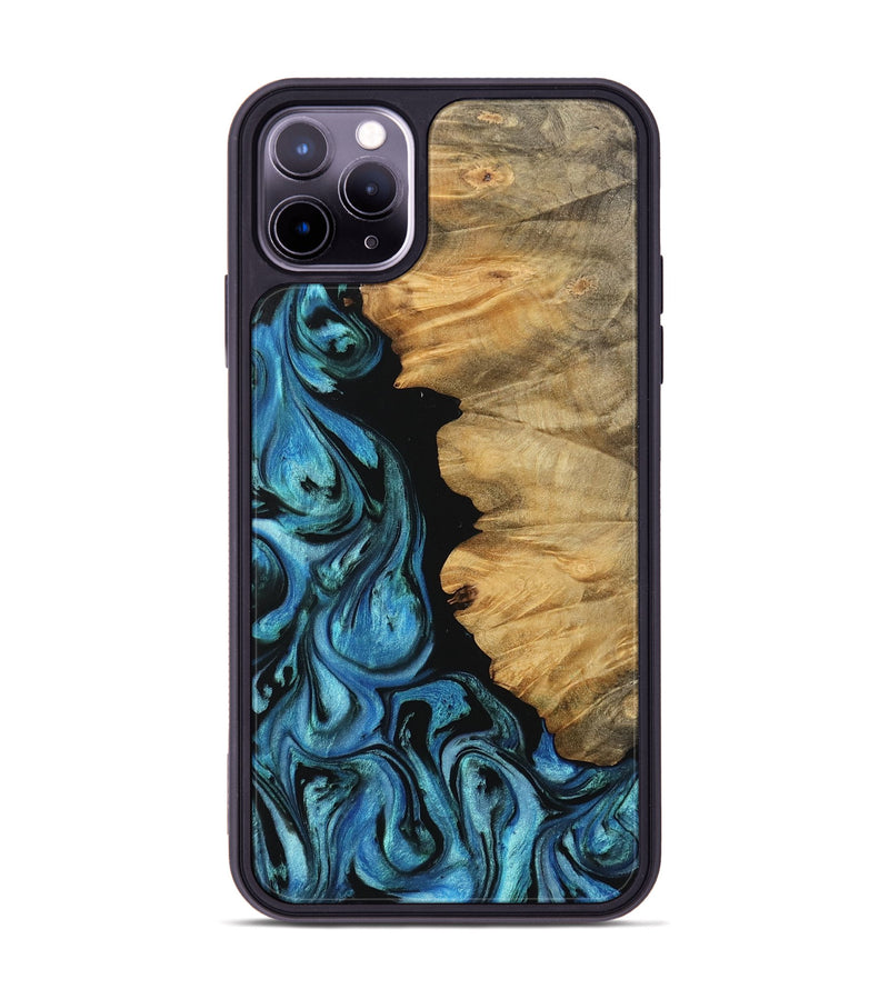 iPhone 11 Pro Max Wood Phone Case - Chahram (Blue, 745447)