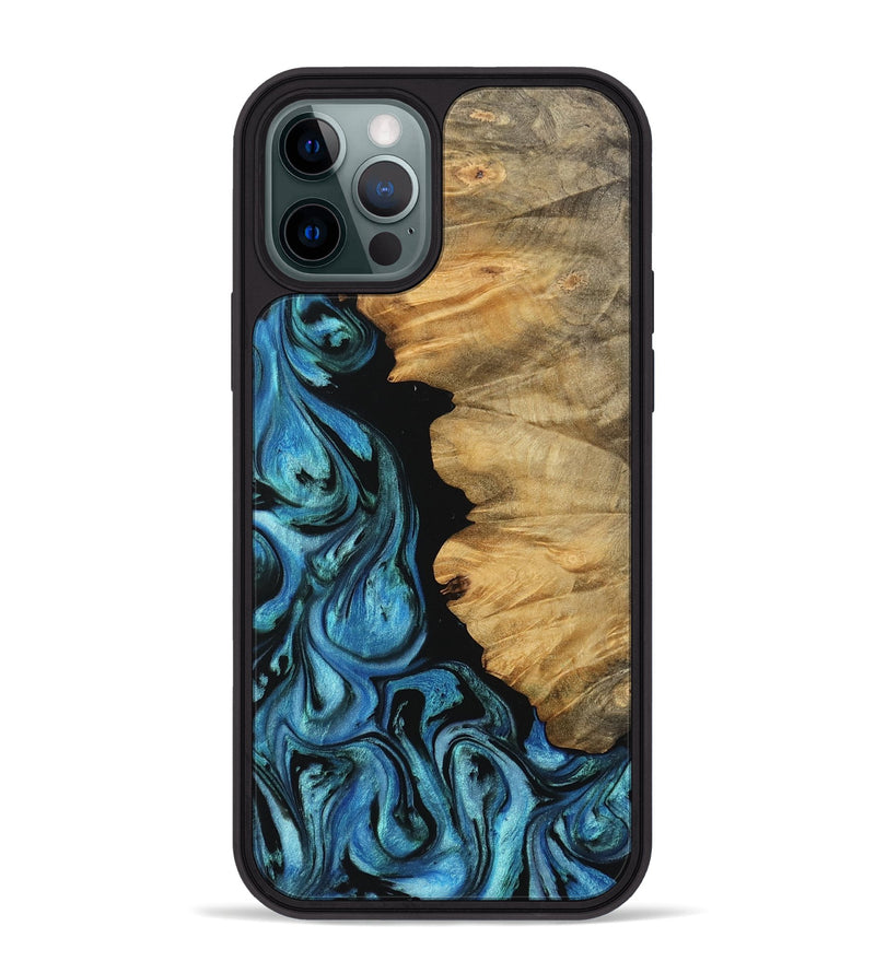 iPhone 12 Pro Max Wood Phone Case - Chahram (Blue, 745447)