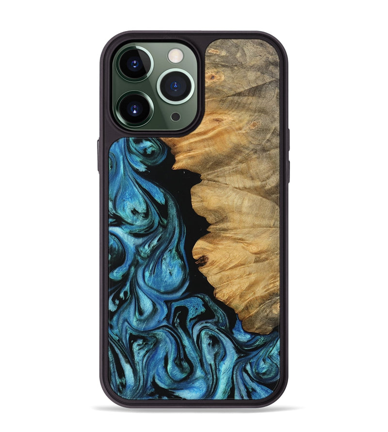 iPhone 13 Pro Max Wood Phone Case - Chahram (Blue, 745447)