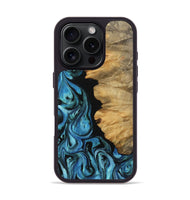 iPhone 16 Pro Wood Phone Case - Chahram (Blue, 745447)