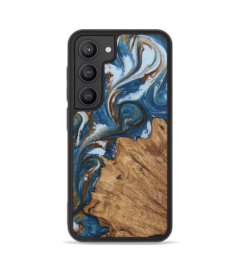 Galaxy S23 Wood Phone Case - Dodi (Teal & Gold, 745448)